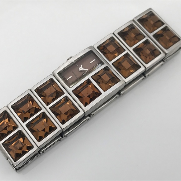 Fossil F2 Women Watch Unique Watch Brown Crystal A - Picture 7 of 8